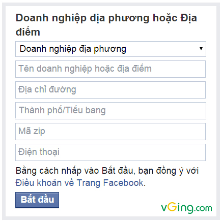 Thông tin cần thiết về doanh nghiệp trên facebook