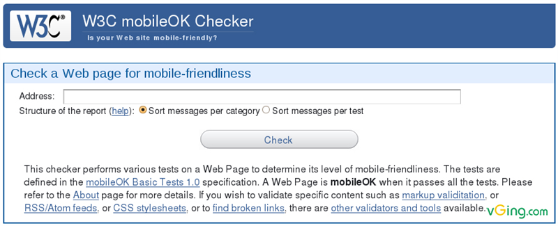 W3C mobileOK Checker
